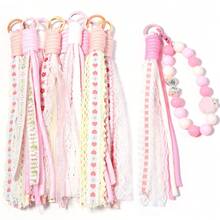 2pcs/Pack Lace Ribbon Keychain Phone Bag Doll Hanging Rope Accessories, Soft Cute Handmade Pendant Materials, DIY Hanging Decoration Accessories - Ornaments - View 2