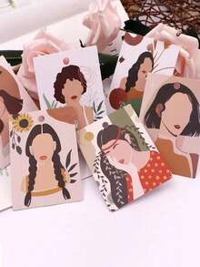 10/20/40/60/80/100pcs Jewelry Packaging Paper Card For Earrings, Necklace Random Pattern - Multicolor - View 5