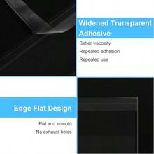 10-Pack Of Universal High-Transparency OPP Self-Adhesive Bags, Zipper Bags, Cute Self-Sealing Bags For Daily Use - Clear - View 5