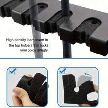 1Set Easy Install ABS Fishing Rod Holder Wall Mount Foam Protection Fishing Pole Storage Rack Garage Sports Organizer - Multicolor - View 5