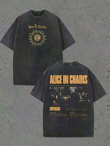 Ropa de hombre; Camisetas de Verano, Camiseta Gráfica de Algodón, Camiseta Lavada, 1 Pieza, Camisetas Retro de Doble Cara, Camiseta con Estampado Gráfico de Alice In Chains Unplugged, Estilo Urbano Americano, Camiseta para Hombre, 230g, 100% Algodón, Cuello Redondo, Manga Corta, Camiseta con Estampado Gráfico, Unisex Y2K, Tallas Grandes para Hombre de S a 3XL, Camisetas de Verano, Adecuadas para Mujer, Camisetas Gráficas, Conjuntos de Verano D1UF - Rosa - Ver 1