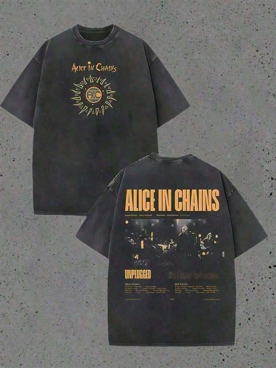 Ropa de hombre; Camisetas de Verano, Camiseta Gráfica de Algodón, Camiseta Lavada, 1 Pieza, Camisetas Retro de Doble Cara, Camiseta con Estampado Gráfico de Alice In Chains Unplugged, Estilo Urbano Americano, Camiseta para Hombre, 230g, 100% Algodón, Cuello Redondo, Manga Corta, Camiseta con Estampado Gráfico, Unisex Y2K, Tallas Grandes para Hombre de S a 3XL, Camisetas de Verano, Adecuadas para Mujer, Camisetas Gráficas, Conjuntos de Verano D1UF - Rosa - Ver 1