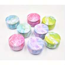12pcs Pink Marble Pattern Candle Tins With Lids, Empty Metal Candle Tins, Suitable For DIY Candle Making, Also As Storage Containers For Candles, Spices And Small Items - Marble Version - View 5