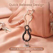 2pcs Rotating Clasp, Double-Ended Rotating Spring Clasp Hook Metal Rotating Clasp Carabiner With Spring O-Ring, Suitable For Key Chains, Bags, Wallets, DIY Crafts - Gold - View 5