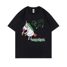 Camisetas con Gráficos del Álbum 'Father of All' de la Banda Punk Green Day, para Hombres y Mujeres, Estilo Rock Vintage, Manga Corta, Algodón, Casual - Negro - Ver 2