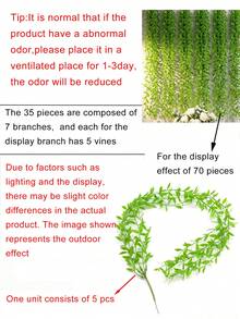All-Season Artificial DIY Hanging Eucalyptus Vine, Dense Green Leaves, Luxury Faux Eucalyptus Vine, Artificial Ivy Wall Decor, Classic Home Decor, Wedding Party Decoration, Easy Installation, Realistic Outdoor Green Plant Effect, Birthday Graduation Gift, Fake Plants Kitchen Decor - Green - View 8