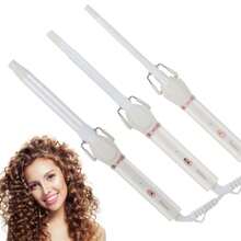 Hatteker 1pc Wool Curl Curling Iron For Women, Wave Fine Curl Egg Curl Electric Curling Wand, Small Curl Pear Blossom Hair Styling Perming Tool - White - View 2