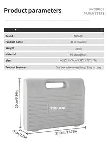 Hộp dụng cụ sửa xe đạp TOSUOD bộ sửa trục giữa & lốp xe, bộ dụng cụ bảo trì xe đạp đa năng 44 trong 1 cho xe đạp leo núi & xe đạp đường trường - Nhiều màu - Xem 2