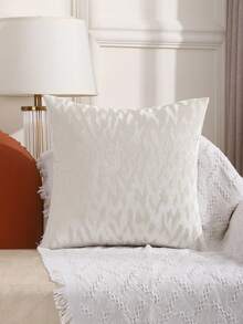 Miater 1/2 pièces Housse de coussin décorative en velours métallique tressé de luxe, pour canapé de salon, motif géométrique jacquard nordique, sans insert - Nude - Voir 9