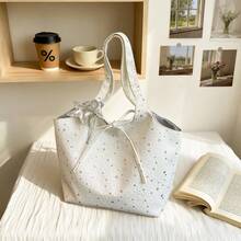 Bolso de Cuero Genuino de Lujo, Clásico y Elegante, Adecuado para Uso Diario y Ceremonias. - Blanco - Ver 2