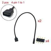 5-24V 3-Pin 4-Pin RGB LED Strip Connector 1-To-1 2 3 4 5 Splitter Extension Cable Compatible With Computer Fan Motherboard AURA RGB LED Strip - 30cm/11.8in - View 38
