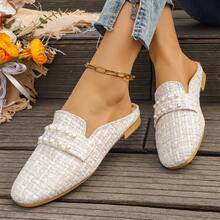 New Stylish Lightweight Slip-On Mule Slippers For Women, Summer Outdoor Wear - White - View 2
