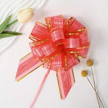 12pcs Pull Bows For Gift Wrapping, 6 Inch Large Pull Bows For Gift Basket Packaging Wine Bottle Decoration Ribbon And Ball Flowers For Wedding Party Birthday Decoration - Multicolor - View 10