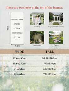 Customized Wedding Banner - Personalized Bride And Groom Photo/Name/Date/Text - No Power Required, Suitable For Wedding, Engagement Party, Anniversary, Exquisite Design, Smooth Texture, Suitable For Lawn, Garden, Living Room - Multicolor - View 3