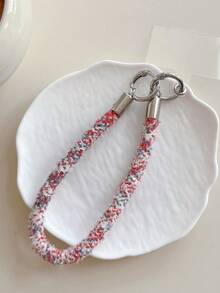 1pc High-Quality Coral Fleece Colorful Wrist Phone Lanyard, Short Fuzzy Winter Phone Anti-Lost Strap - Multicolor - View 12