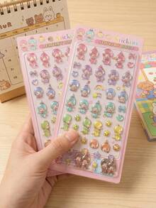 3D Cartoon Relief Resin Stickers, Interesting Decorative Stickers For Items Like Girls' Notebooks, Phone Cases, Water Cups - Multicolor - View 3