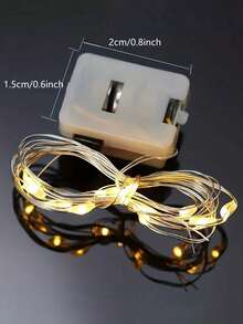 10/5/1Pack 2M20LED 3-Lighting Modes Home Decor Copper Wire String Light,Including Batteries,Lights For Flower Bouquet Decor,Indoor Bedroom Decor LED Fairy String Light,Wedding Birthday Party Decor String Light,Outdoor Garden Yard Decor Lights - Yellow - View 11