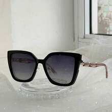 Women's Clip-On 2-In-1 Eyeglass Frame, New Model, Super Cute Metal, Polarized Lens, Fashion 0323 - Black - View 3