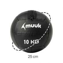 MUUK FITNESS Balón Medicinal de Entrenamiento Funcional 2kg/3kg/4kg/5kg/6kg/10kg | Pelota Wall Ball Profesional de PVC Reforzado con Superficie Antideslizante | Ideal para Crossfit, Fuerza, Resistencia, Abdominales, Sentadillas, Box y Home Gym - 10kg - Ver 4