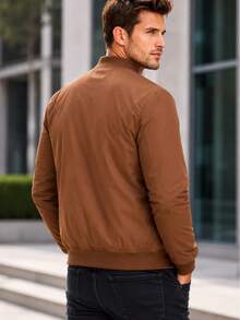Bomber Style Premium Winter Casual - Mocha Brown - View 4