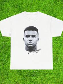 Camiseta de Kylian Mbappé  PSG Francia Regalo para Fanáticos del Fútbol Camiseta de Leyenda del Fútbol Camiseta Gráfica Vintage Ropa Urbana Merchandising de Mónaco - Negro - Ver 1