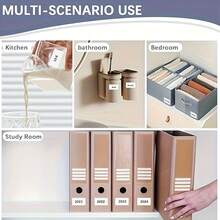 600 Sheets Self-Adhesive Labels Suitable For Home & Office - Easy-Tear Writable Removable Residue-Free Stickers - Suitable For Household, Business, Handwritten Markers, Classification Labels, Large Bottle Labels, Seasoning Labels, Can Labels - One Size Fits All - View 6
