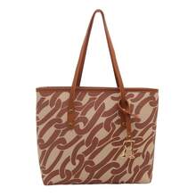 Bolso de cuero genuino de lujo, clásico y elegante, adecuado para uso diario y ceremonias. Nuevo bolso tote estampado versátil de verano 2026, bolso de jardín creativo y a la moda, bolso de hombro texturizado, bolso de mujer hecho a mano. - Café - Ver 7
