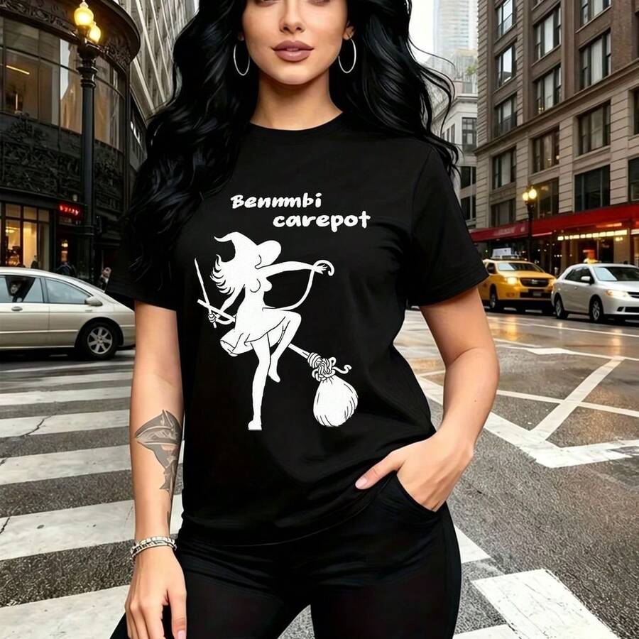 Camiseta de mujer con estampado vibrante de flores mexicanas y mariposas - diseño casual de cuello redondo, ajuste cómodo y fresco, estilo bohemio y festivo - ideal para fiestas patrias, cumpleaños, reuniones familiares y regalo perfecto para mamá, e - Negro - Ver 1