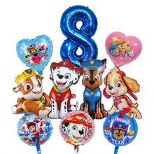 Paw Patrol Autorisiertes 1 Set Cartoon Mutiger Rettungshund Themen Geburtstags Party Ballon Kombinationsset, süße welpenförmige Folienballon Dekorationsartikel, 32 Zoll blaue 1-9 Zahlenballon Kombination, geeignet für Jungen Mädchen Geburtstags Party Themen Party Dekoration Heim Ballon Dekorationsartikel, Gender Reveal Party Wanddekoration Ballon Set, Abschlussfeier, Schulanfang Saison - TZQQ - Übersicht 11