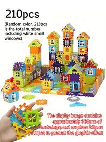 Multiple Pieces Of Building Blocks Toy Set For Toddlers And Children , Interlocking Building Blocks House With Windows , Assembly Puzzle House Intelligent Toys For Boys And Girls , Birthday Gifts Room Decoration Christmas Gifts Color Block Color Blocks ,Toys For Boys ,Kids Toys ,Toys For Girl Kids Toys,Toys For Boys,Toys For Girls,Kids Toys,Toys For Boys,Toys For Girls,Kids Toys,Toys For Boys,Toys For Girls,Kids Toys,Toys For Boys,Toys For Girls - Multicolor - View 10