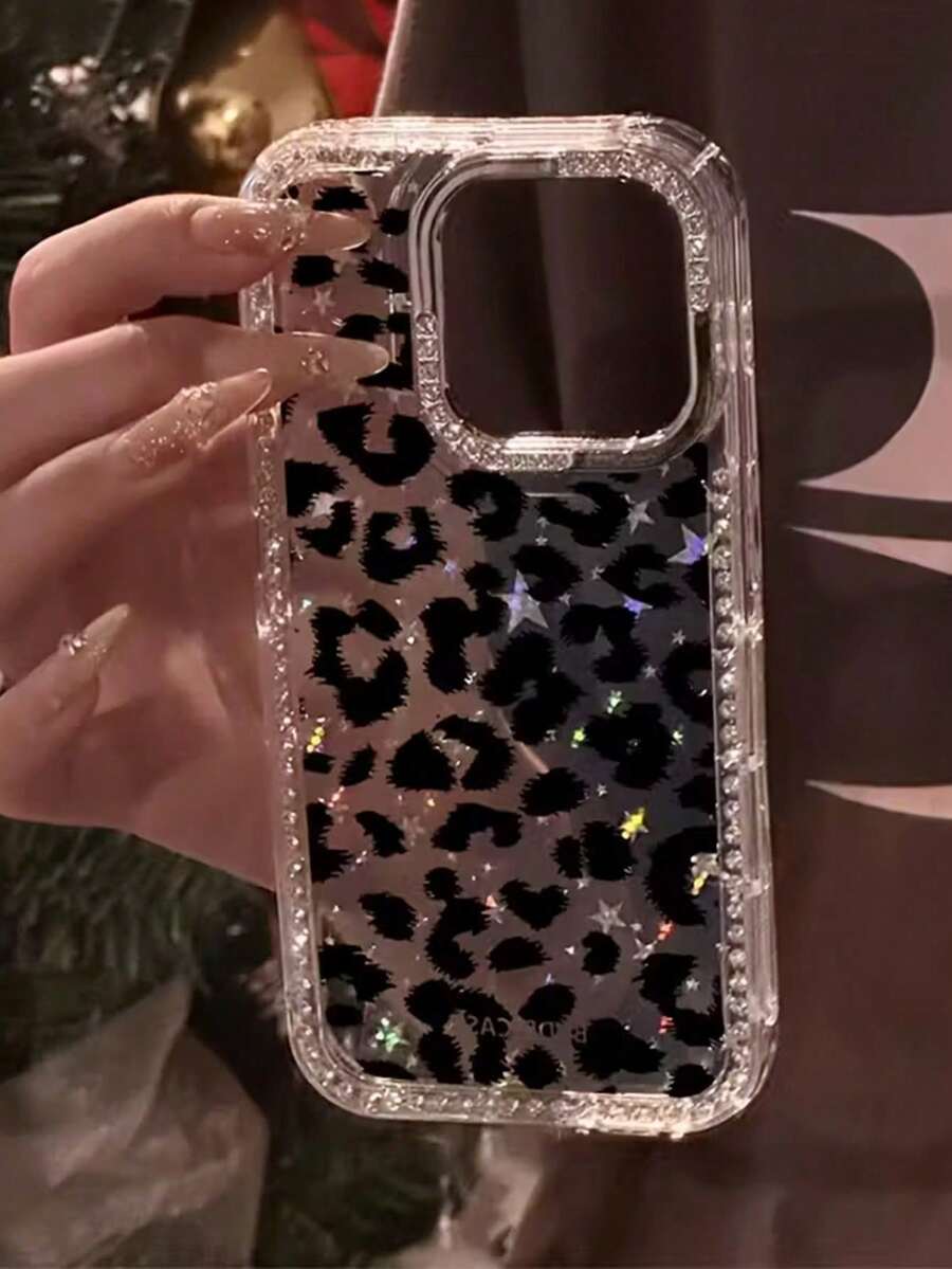 1 Piece Fashion Phone Case. Does Not Include Lanyard Or Stand. Luxury Black Polka Dot Fashion Phone Case. Polka Dot Bow Luxury Rhinestone Fashion Phone Case, Transparent Sparkling Star Shell Shockproof Case, Compatible With 17 Professional Max, 17 Air 16, 15, 14 Plus, 13, 12, 11. Gift For Friends And Family, Holiday Gift, Fashion Accessory, Rhinestone Phone Case, UV Printing Design, Phone Case, Decorative Case, Fashion Enthusiasts, Apple User Phone Case, Spring Birthday Gift - 無色 - 查看 1