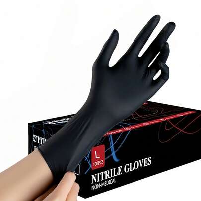 20 piezas Guantes desechables de nitrilo de 12 pulgadas, diseño de alta elasticidad sin polvo, ajuste cómodo para ambas manos, estilo minimalista adecuado para limpieza del hogar, cocina, tareas domésticas y uso diario