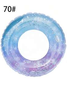 彩色亮片充氣游泳圈，雙款式泳池浮床，加厚 PVC 水上配件，適合 3 歲以上兒童與成人 - 彩色 - 查看 14