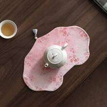 Irregular Shape Tea Mat - Heat Insulation Table Protector - Qinggui Ruyi Small Tea Ceremony - View 4