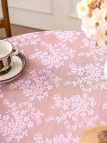 1 Peça Toalha de Mesa Francesa Secreta com Relevo de Cor Sólida, Toalha de Mesa de Renda Leve de Luxo Francês, Adequada para Festa, Piquenique, Casamento, Restaurante, Mesa de Café, Sala de Estar, Quarto, Cozinha, Decoração de Mesa de Jantar - Rosa chiclete - Visão 7