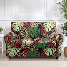 1pc Printed Elastic 5-Piece Chair Cover, Single Seat Dust-Proof Sofa Cover For Living Room And Bedroom, All Seasons, Removable And Washable - Multicolor - View 12