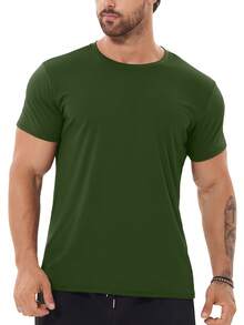 HOPLYNN 6-Piece Men's Quick-Drying Breathable Sports Solid Color T-Shirts, Lightweight T-Shirts For Summer,Suitable For Fitness, Running, Climbing, And Work Wear Casual Sports Style - 多色3 - 查看 3