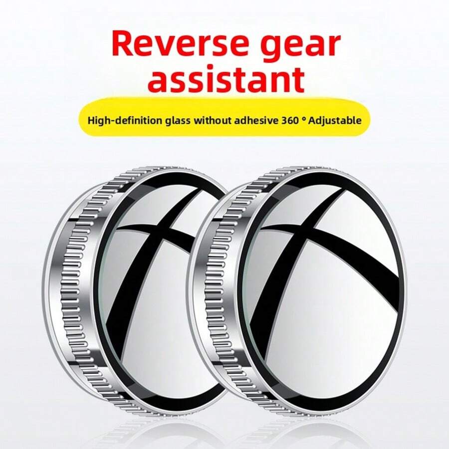 2PCS Suction Cup Mounted Car Blind Spot Eliminator Mirror 360 Adjustable Wide Angle Rear View Assist For Safer Driving And Easy Parking