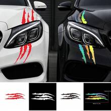 Waterproof Demon Claw Car Sticker, Headlight & Hood Eyebrow Decal, Creative Personalized Scratch Cover Decal Sticker, Suitable For Car Exterior Decoration - A - View 10