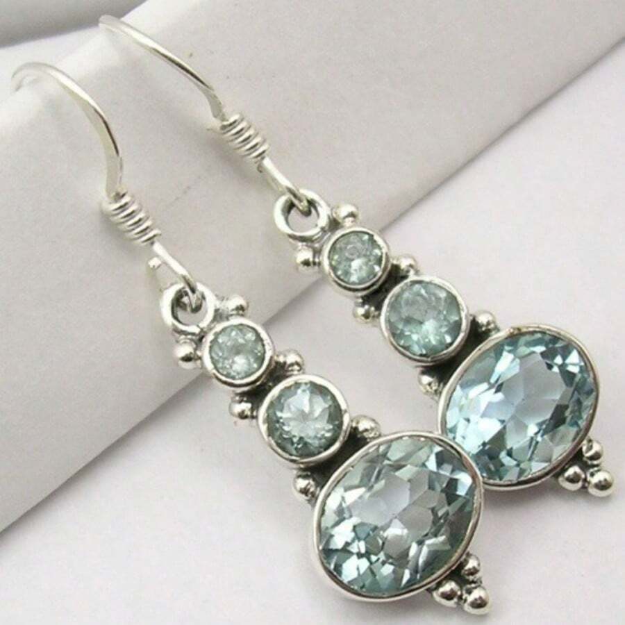 Reife Stil Distressed Silber Ohrhaken Ohrringe, elegante gestufte Linien mit dezentem Luxus, einfach und nicht übertrieben, geeignet für Pendeln und Dating, mit einer reifen und sanften Ausstrahlung. - Silber - Übersicht 1