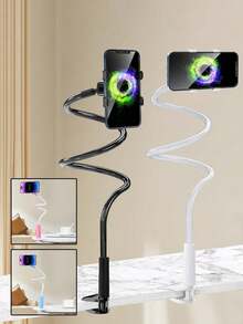 1pc Rotatable Slouchy Phone Stand, Multifunctional Phone Desktop Stand, Suitable For Desktop, Bedside, Universal Phone Stand, Foldable Phone Stand, Suitable For Student Dorm Use, Convenient For Watching Videos - Multicolor - View 2