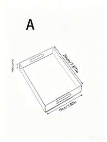 1pc Transparent Acrylic Tray, Modern Minimalist Desktop Organizer, Light Luxury Style, Suitable For Perfume, Skincare, Bathroom Countertop, Coffee Table And Kitchen Storage, Multi-Functional Home Decor Tray - Transparent - View 9