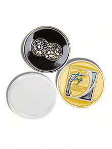 1pc Black & Yellow Double-Sided Colored Coin Toss Coin Flip For Football Training And Referee - Multicolor - View 7