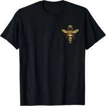 Vintage Queen Bee Earth Day Nature Love Save The Bees T-Shirt - Black - View 10