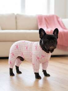Dog Summer Shedding Hair Control Pajamas - Breathable High Stretch Full Coverage Pet Rompers, Summer Anti Licking & Bug Protective Jumpsuit For Medium Large Dogs, All Over Printing Dog Clothes - Multicolor - View 1