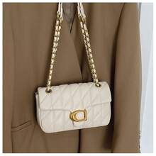 Quilted Shoulder Bag/Crossbody Bag For Women, Leather Shoulder Bag/Handbag For Women, Compact And Casual Crossbody Bag, High-Quality Material, Sturdy And Durable. - 白色 - 查看 7