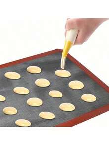 60*80cm Large Silicone Baking Mat, Suitable For Oven Tray, Breathable Cookie And Bread Mat, Heat-Resistant Baking Sheet, Suitable For Oven And Microwave, Kitchen Utensil - Multicolor - View 7