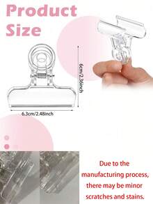 10/5/1pcs Plastic Spring Clips Heavy Duty Transparent Backdrop Clips Suitable For Balloon Arch Kits Birthday Decorations Crafts Photography Studio Woodworking Supplies (Transparent) - Multicolor - View 9