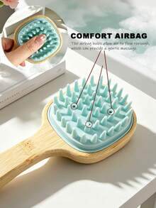 1pc Dry Body Brush, Soft Bristle Exfoliating Body Scrub Brush With Massage Nubs, Suitable For Dry Skin - Multicolor - View 4