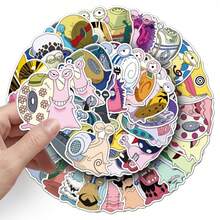 50 PIEZAS MINISO One Piece Den Den Mushi Teléfono Caracol Pegatinas, Decoración de dibujos animados de alto brillo, Adornos de planificador y diario de estética Y2K, Encanto de mochila y portátil, Etiquetas de equipaje de viaje, Arte de monstruo de anime lindo - Negro - Ver 6
